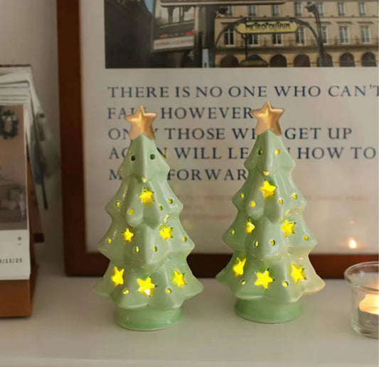 Ceramic Christmas Tree Night Light – Perfect Holiday Gift