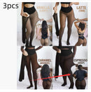 Single Thread Stitching Cross-border Winter Warm Translucent Leggings