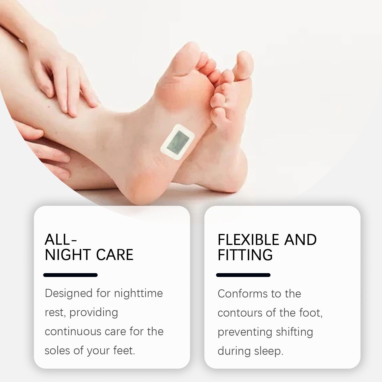 DreamSole™ Sleep Foot Pads from Home Of Tech Essentials, showing the soft, cushioned foot pads designed for comfortable sleep.