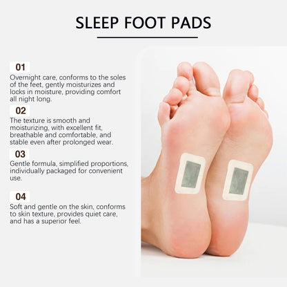 Home Of Tech Essentials DreamSole™ Sleep Foot Pads shown on a relaxed person's feet, designed for better sleep and relaxation.